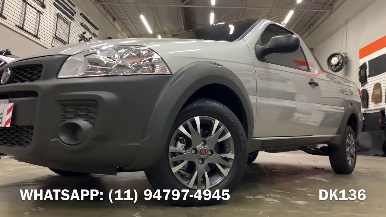 Rodas de Liga Leve para Fiat Strada - Rodas instaladas na Fiat Strada - Rodas de Liga Leve - Dk136