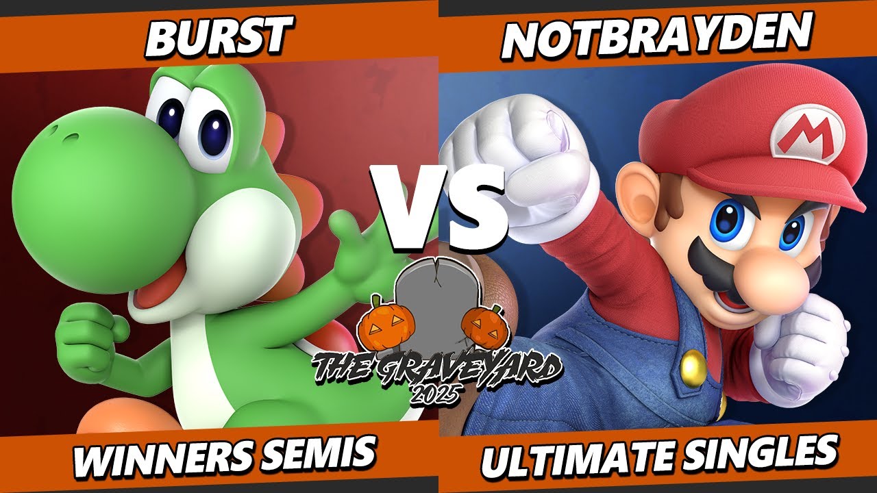 The Graveyard 2025 TOP 8 - Burst (Yoshi) Vs. Notbrayden (Mario) Smash Ultimate - SSBU