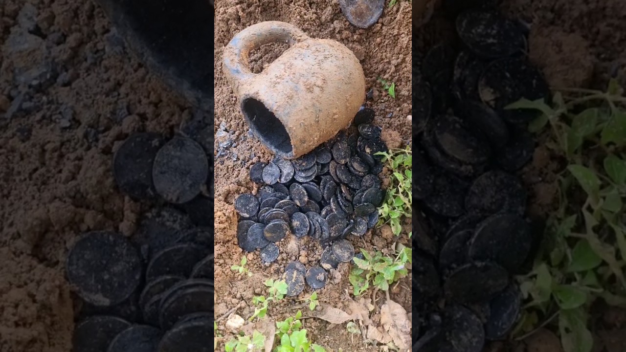 ACHEI UMA BOTIJA CHEIA DE MOEDAS DE BAIXO DA &Aacute;RVORE