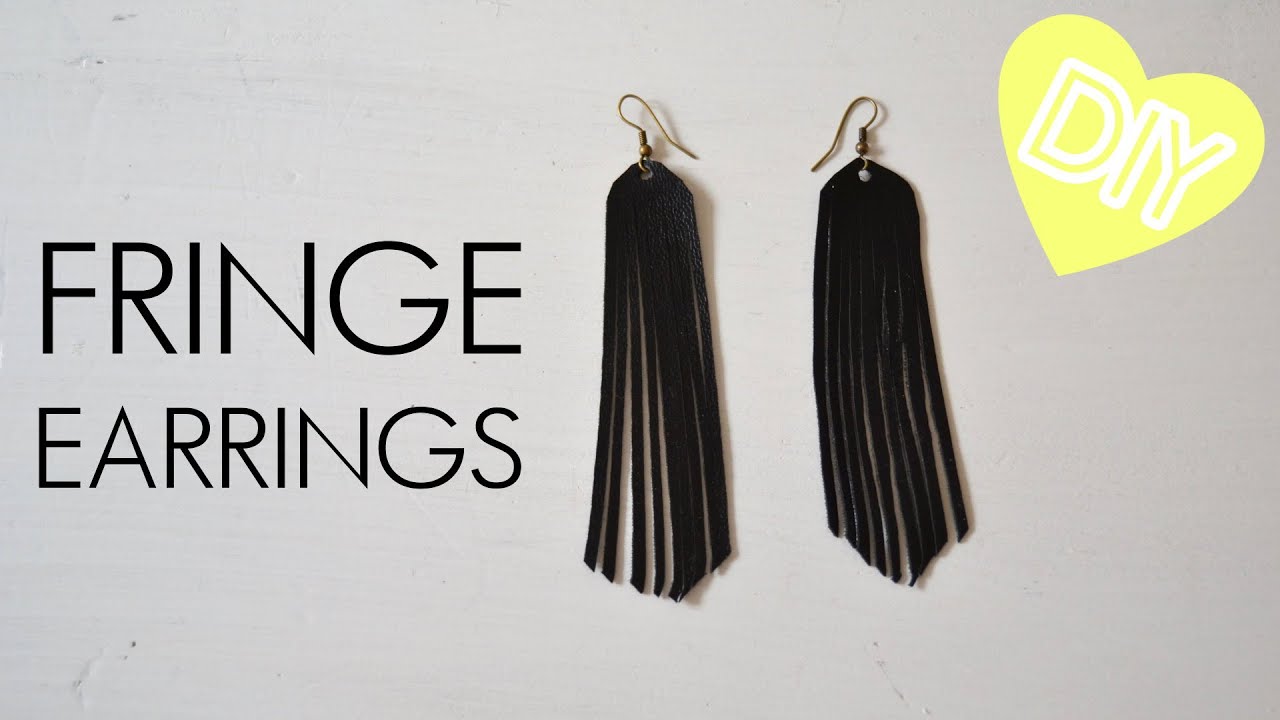 DIY Fringe Earrings From Faux Leather | how to | tutorial