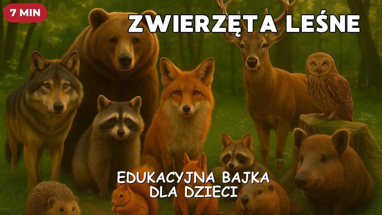 Jakie dźwięki wydają zwierzęta leśne? 🐻🦊🦉 | Edukacyjny filmik dla dzieci!