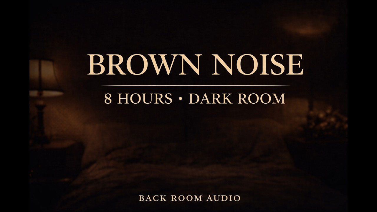 Brown Noise for Sleep | Rainy Window Night | 8 Hours | Back Room Audio