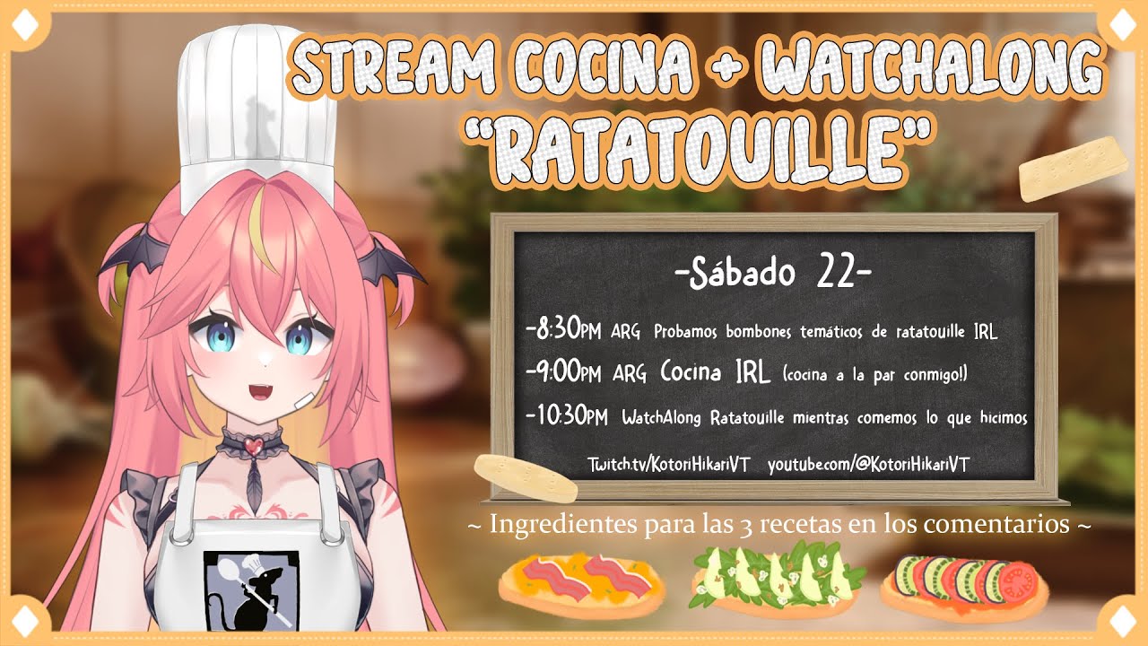 STREAM DE COCINA - RATATOUILLE EDITION -  🐭👨‍🍳 【 VTUBER 】 | Kotori Hikari 🔥🐦
