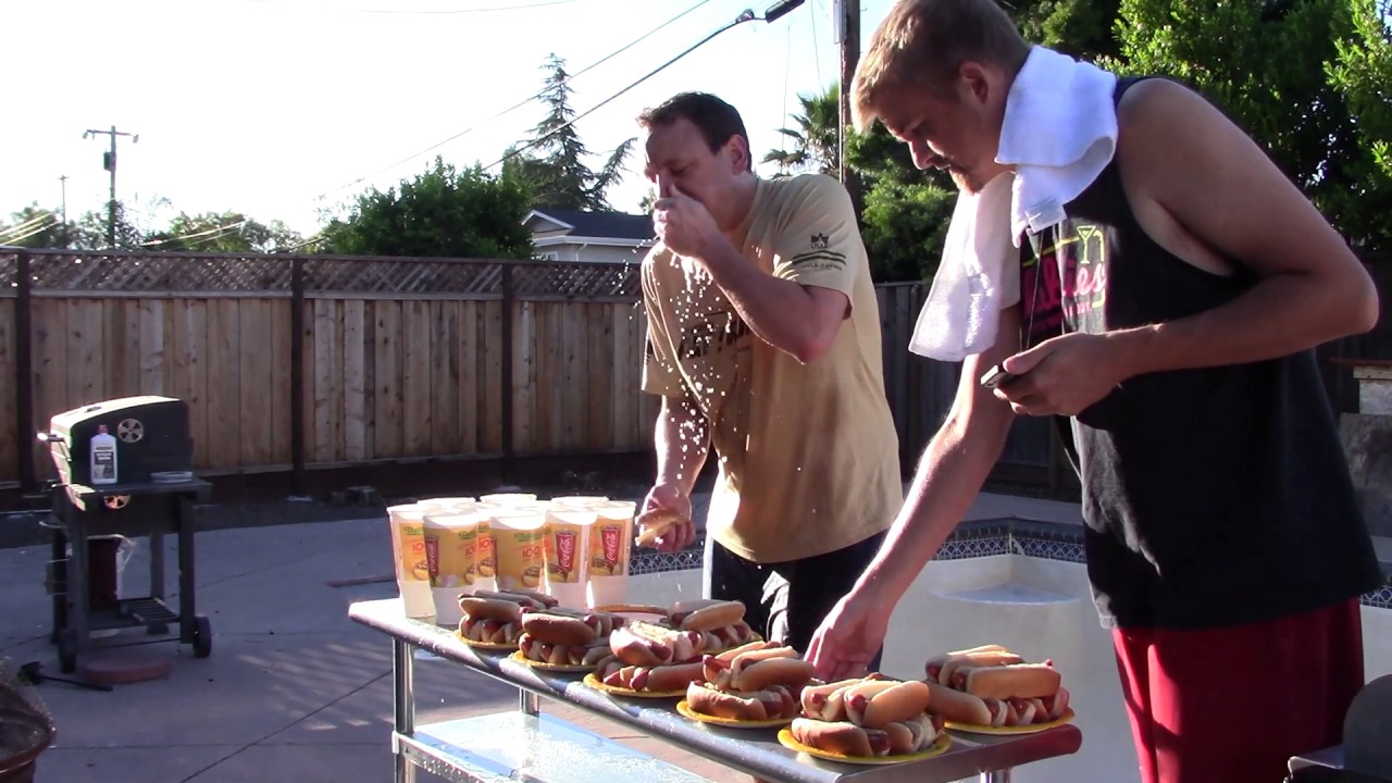 Hotdog Training 2 Weeks before July 4th