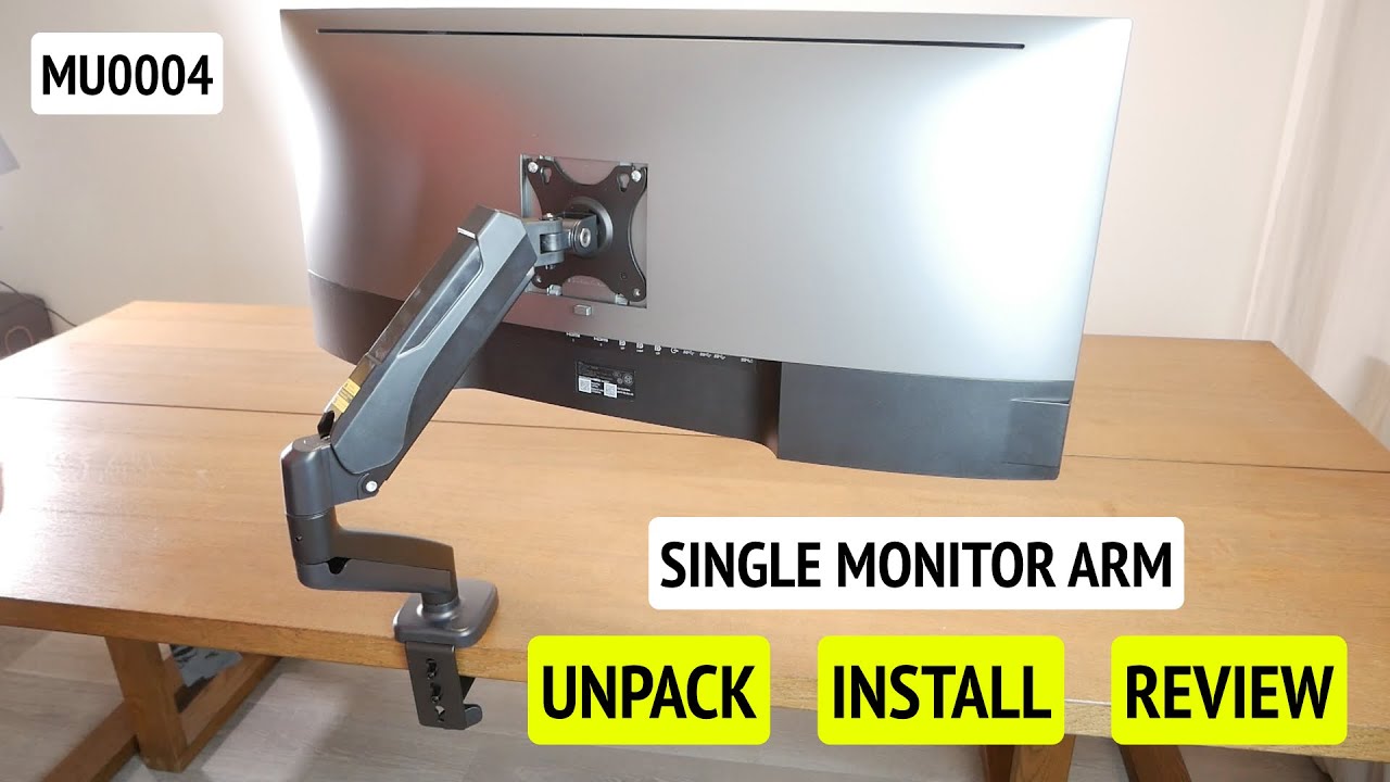 Single Monitor Arm Desk Mount MU0004: Unboxing, Assemble, and Review