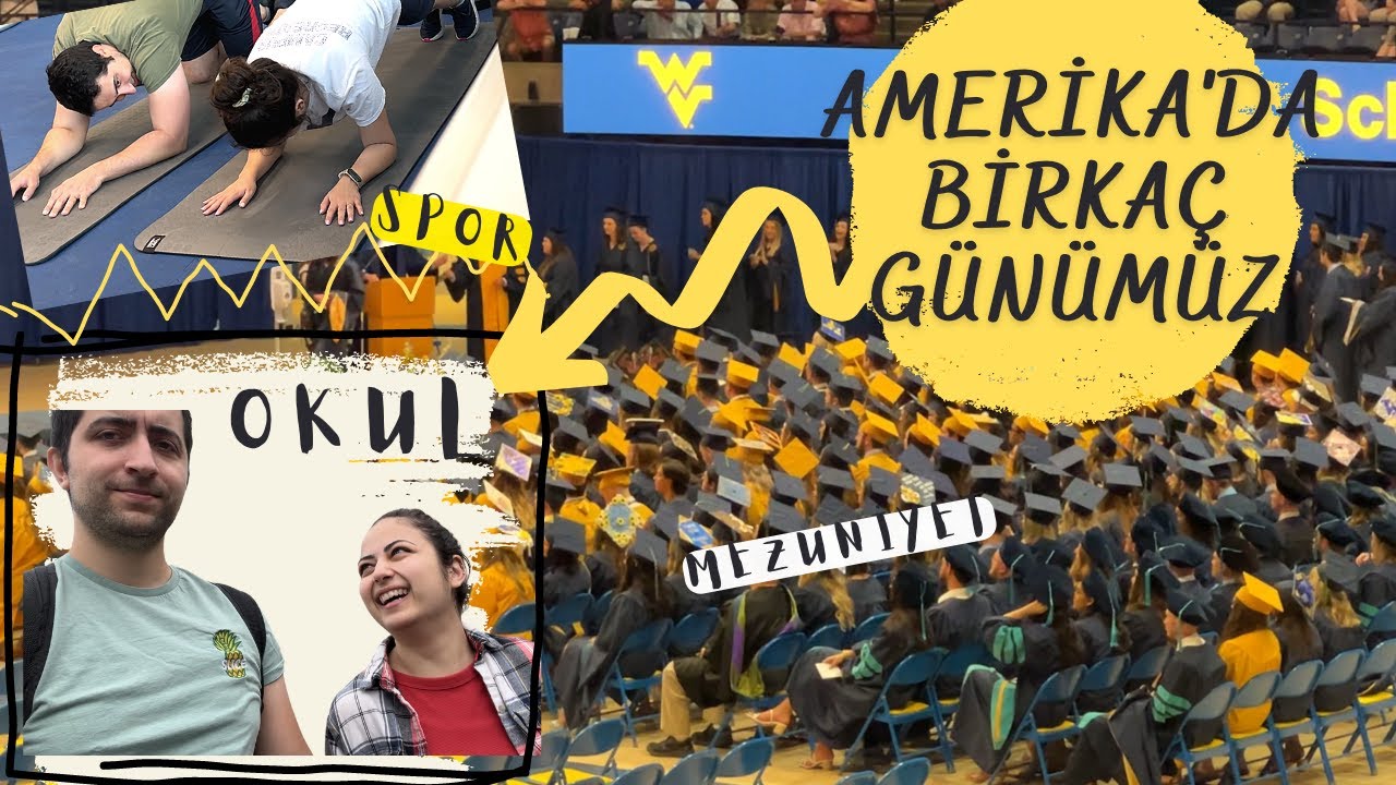 Amerika'da birkaç günümüz | mezuniyet & okul & spor & 4 mevsim aynı günde #amerikadayasam