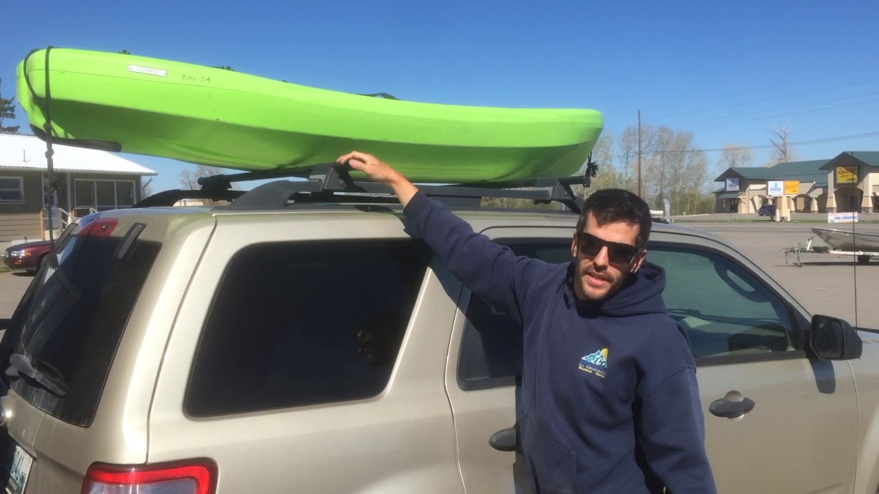 How to Properly Tie Down a Kayak to a Cartop Luggage Rack with Bars | Big Boys Toys | Bozeman, MT