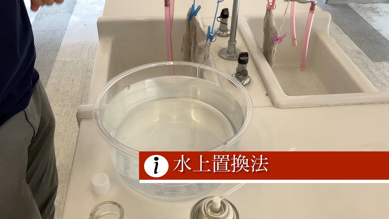 【小学校理科】水上置換法の説明