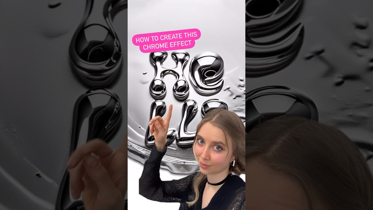 Realistic Chrome Text Effect In Adobe Firefly 
