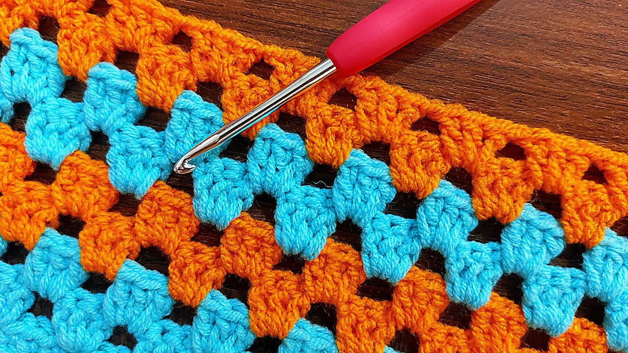 Perfect 👌 very easy crochet pattern for beginners 😍 stitches crochet scarf and bag 🎒 