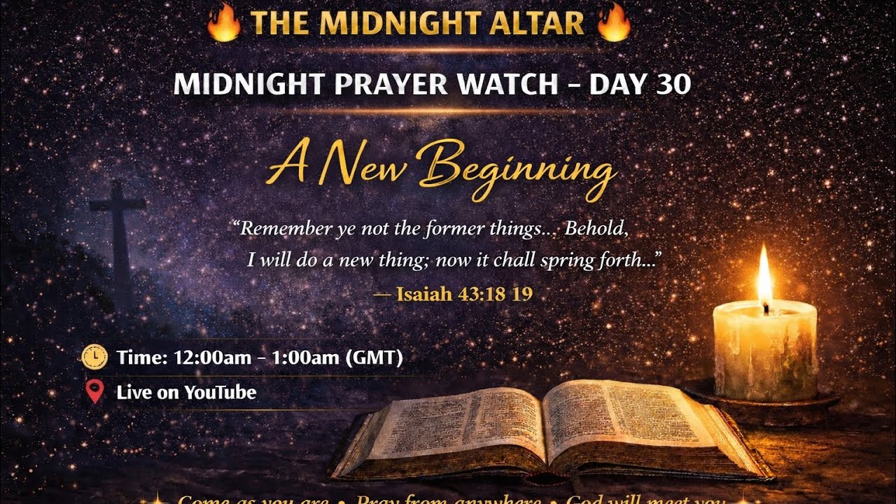 Midnight Prayer Watch | Day 30 | Isaiah 43:18-19