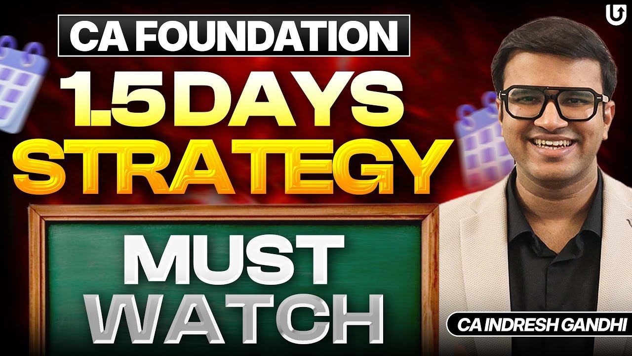 CA Foundation Law 1.5 Days Revision strategy | Indresh Gandhi | ICAI CA Exams