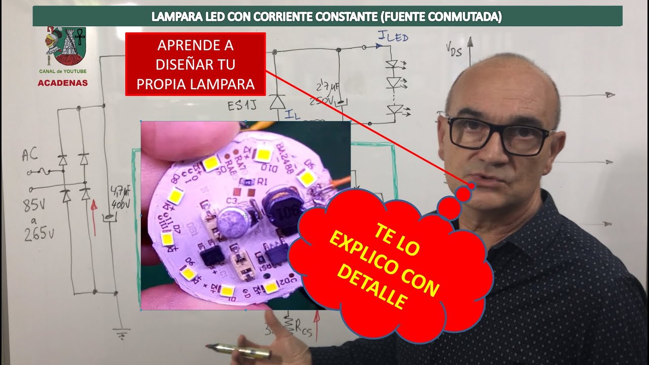 Espectacular driver Lampara LED corriente constante fuente conmutada