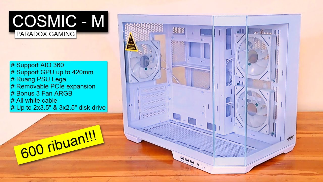 Casing Aquarium Panoramic Murah nan Cantik!!! | Review Casing PC Paradox Gaming Cosmic M