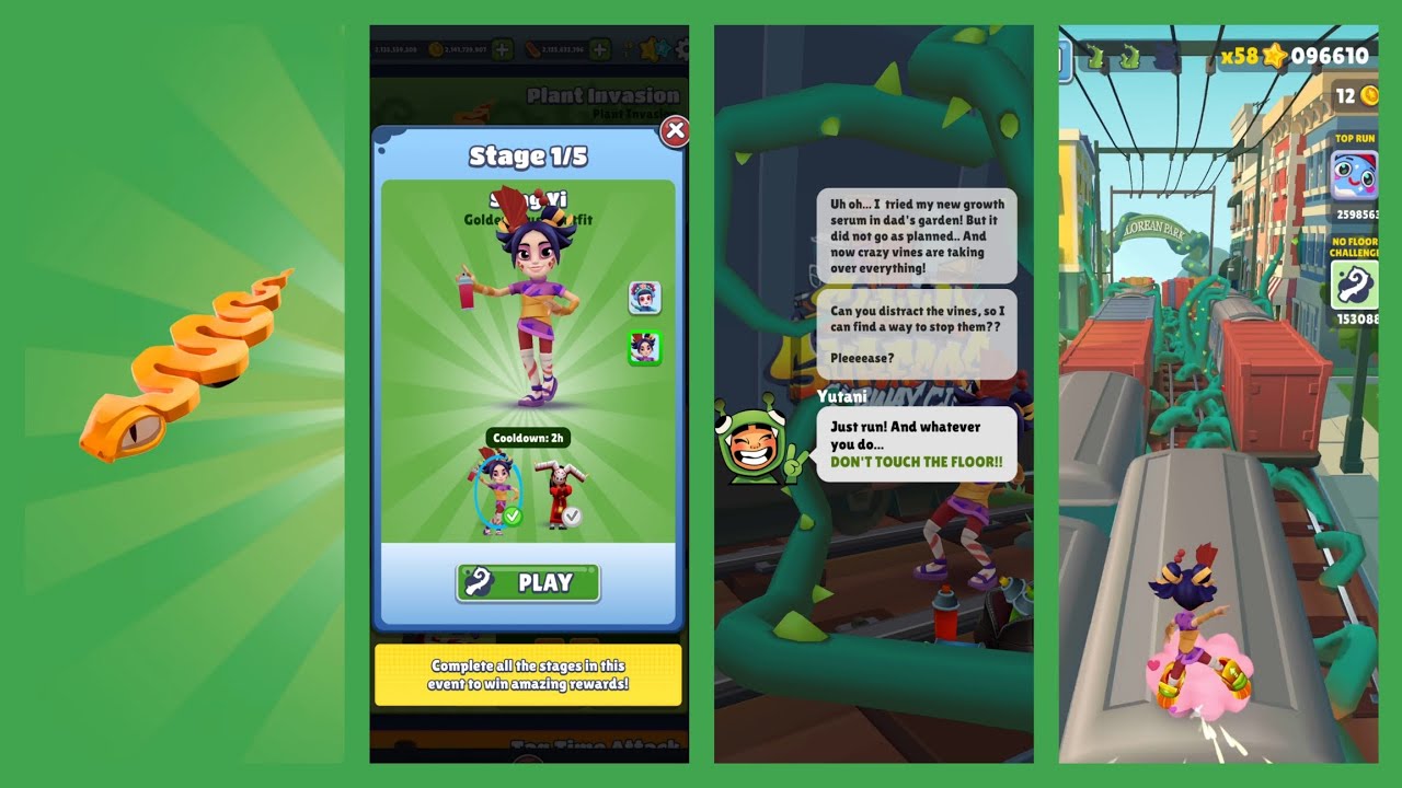 NEW PLANT INVASION NO FLOOR CHALLENGE SUBWAY SURFERS LUOYANG 2025 (3.40.0)
