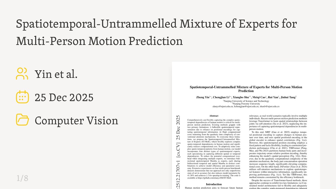 Revolutionizing Motion Prediction: 3.6x Faster with Mixture of Experts (2512.21707)