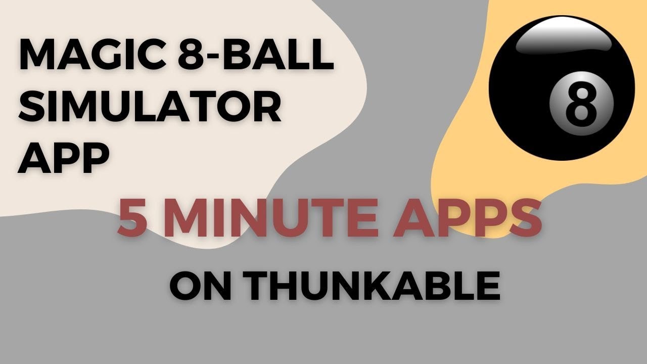 Thunkable tutorial für beginner deutsch Magic 8 Ball