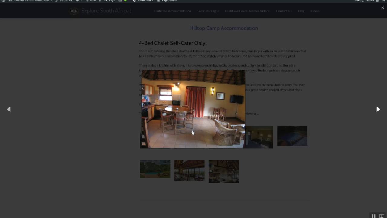 Hluhluwe Hilltop 4 bed chalet self-cater