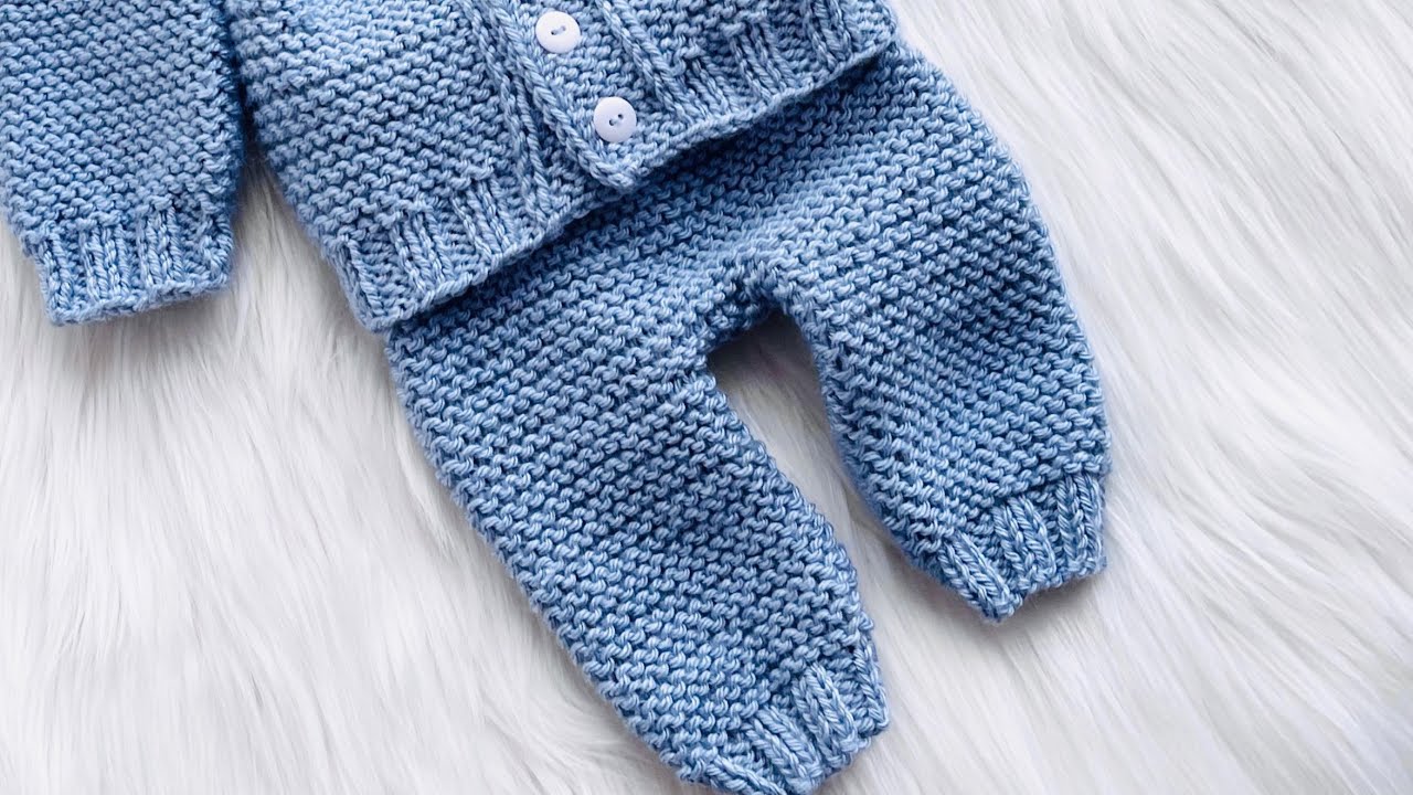 Little Laurel Baby Pants, Trousers, Leggings for Newborns to 24M EASY GARTER STITCH KNIT PATTERN