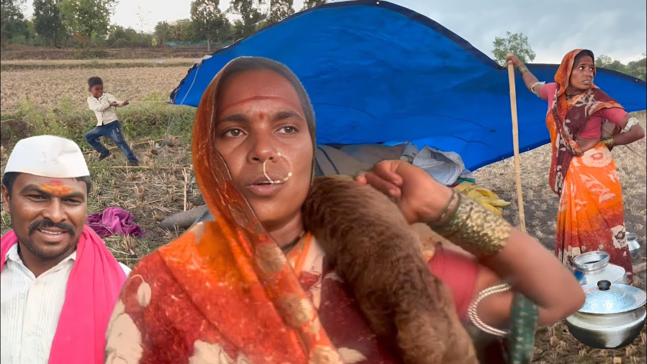 जोराच्या वाऱ्याने तंबूचे पाल उडू लागले, पहिल्या पावसाला चांगलेच घाबरलो | banai | sidu hake