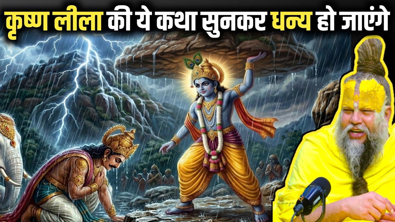 कैसे हुआ इंद्र का घमंड चूर ! कृष्ण लीला की कथा ! #premanandjimaharaj 
