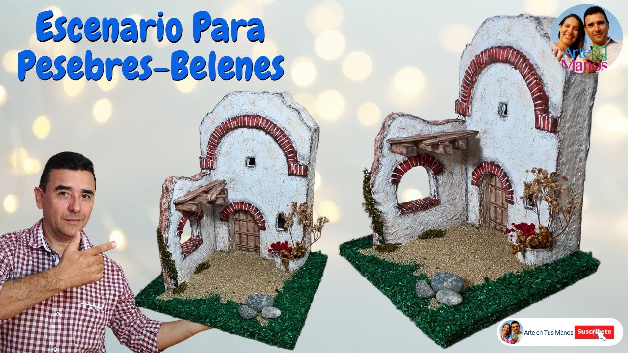 🔴Haz Hermosos Escenarios para PESEBRES, BELENES, En Cartón Fácil Con Arte en Tus Manos