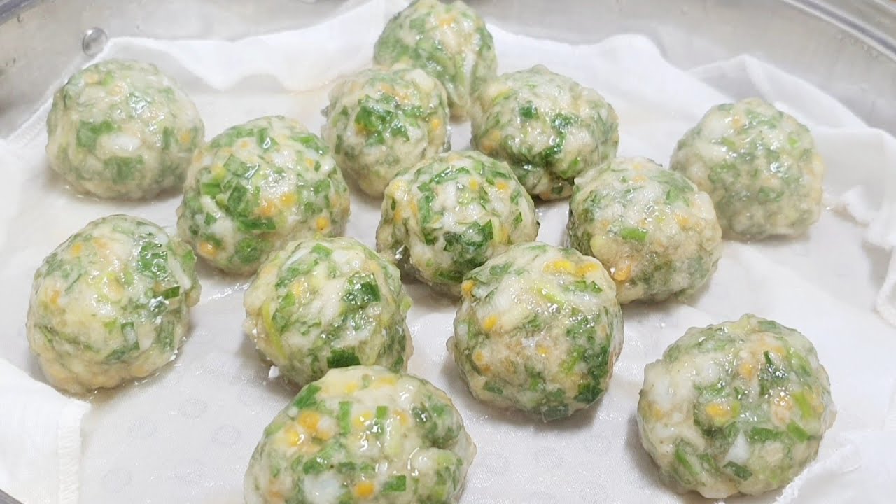 부추를 이렇게 만들어 먹으니 아무리 먹어도 질리지 않고 살도 찌지 않아요 /밀가루 없는 부추새우굴림만두 Shrimp dumplings without flour