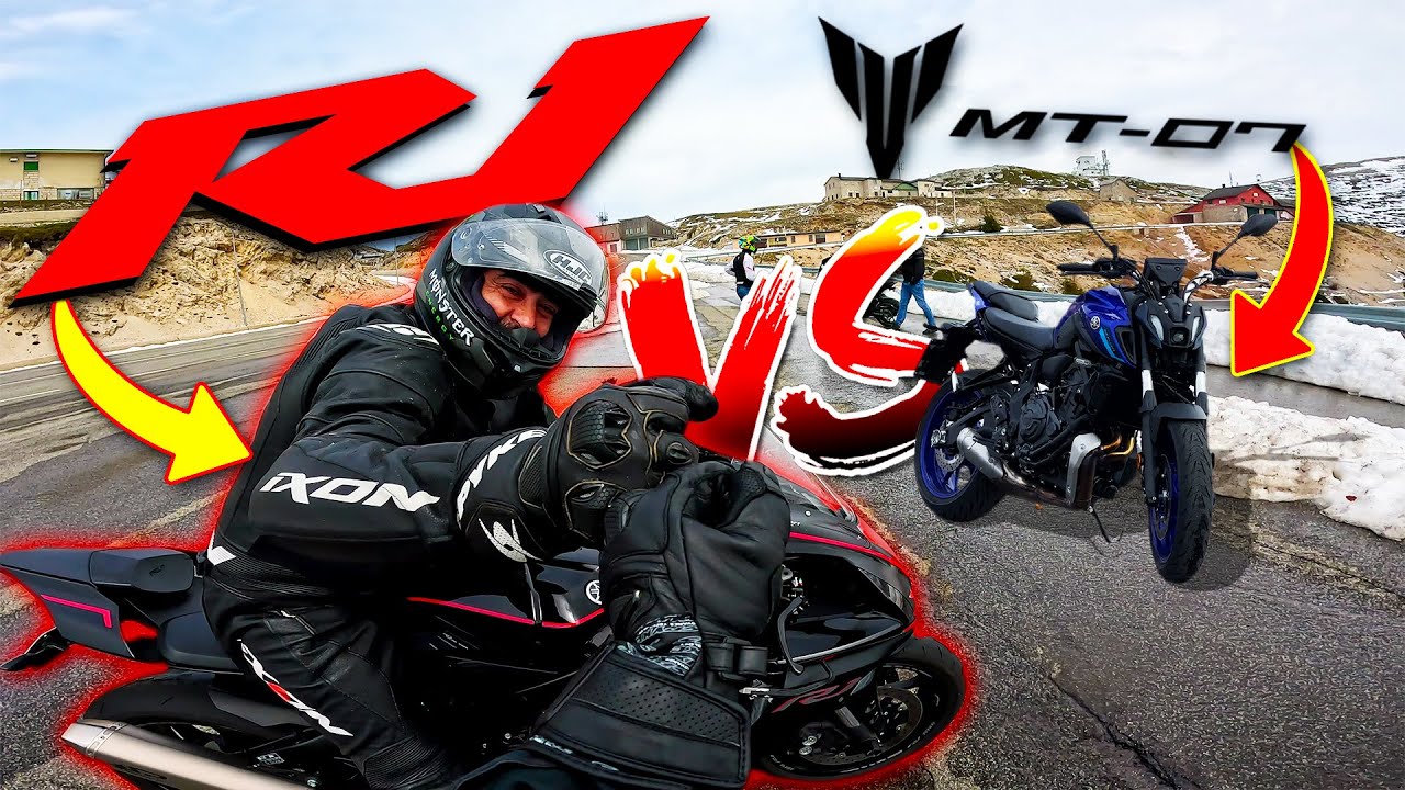 MT-07 CONTRO R1 SUL PASSO! CI SIAMO DIVERTITI😈