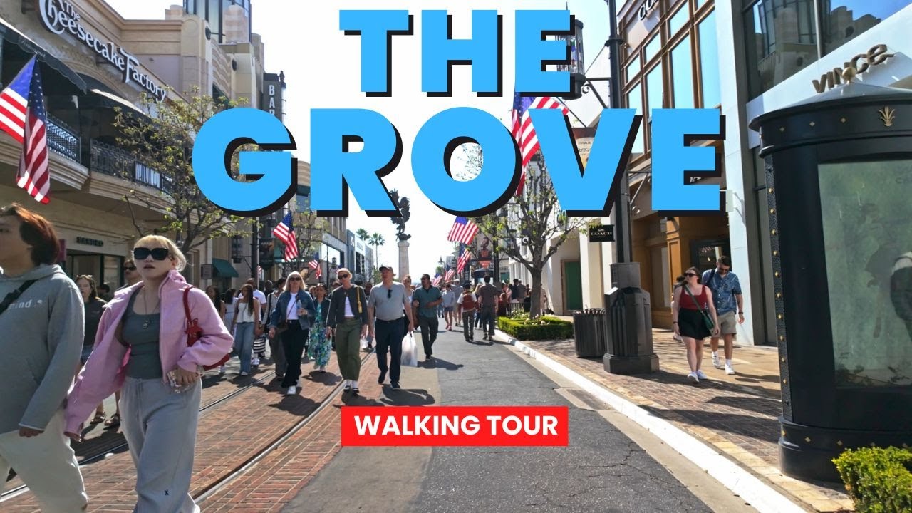 The Grove LA Walking Tour 2025 [4K Ultra HD/60fps] Outdoor Shopping, Dining, Farmers Market & More