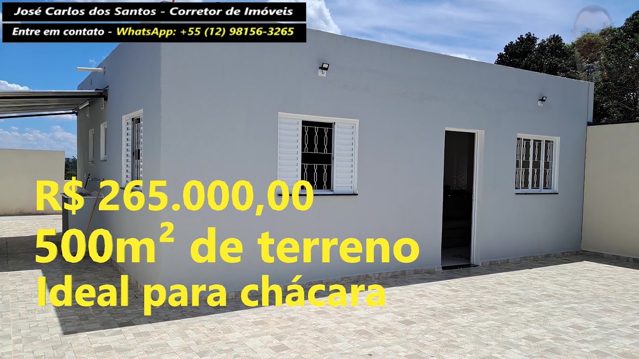 Pequena Chácara com Casa Nova – 500m² de Terreno para Árvores Frutíferas em Pindamonhangaba/SP