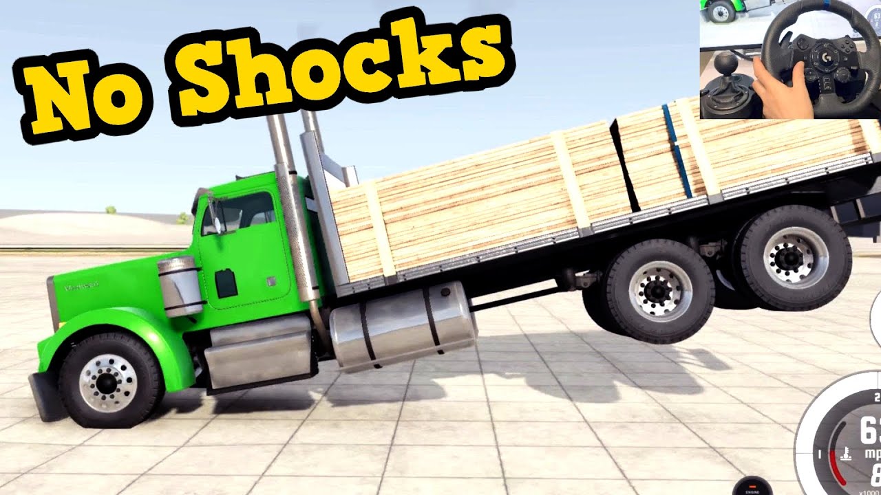 BeamNG Drive - Wentward Hot Rod Flatbed Truck No Shocks Suspension Testing