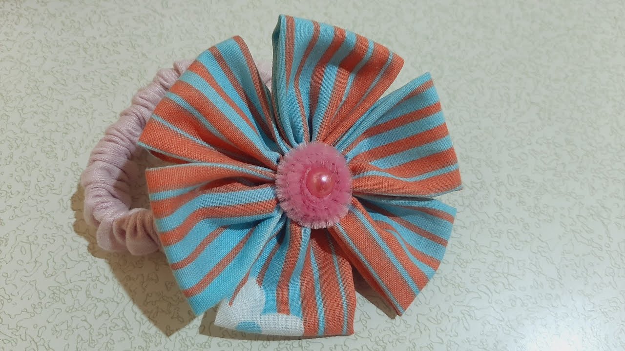 DIY Coletero con flor fácil/ Scrunchies with easy flower