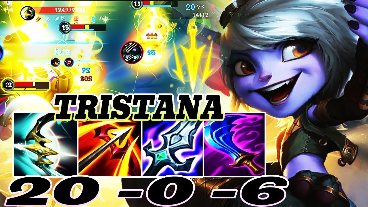 WILD RIFT TRISTANA ADC GAMEPLAY | 20 -0 -6 MVP | TRISTANA BUILD RUNES