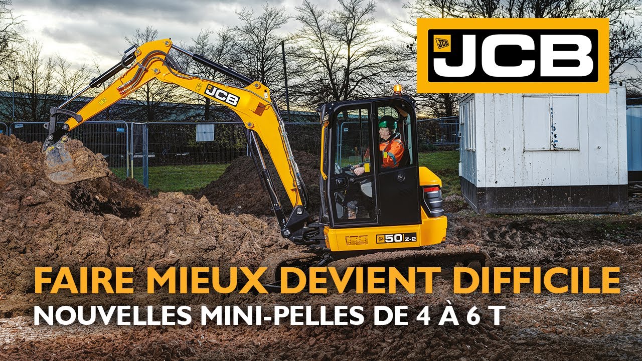 Nouvelles mini-pelles JCB 50Z-2, 56Z-2 et 60C-2