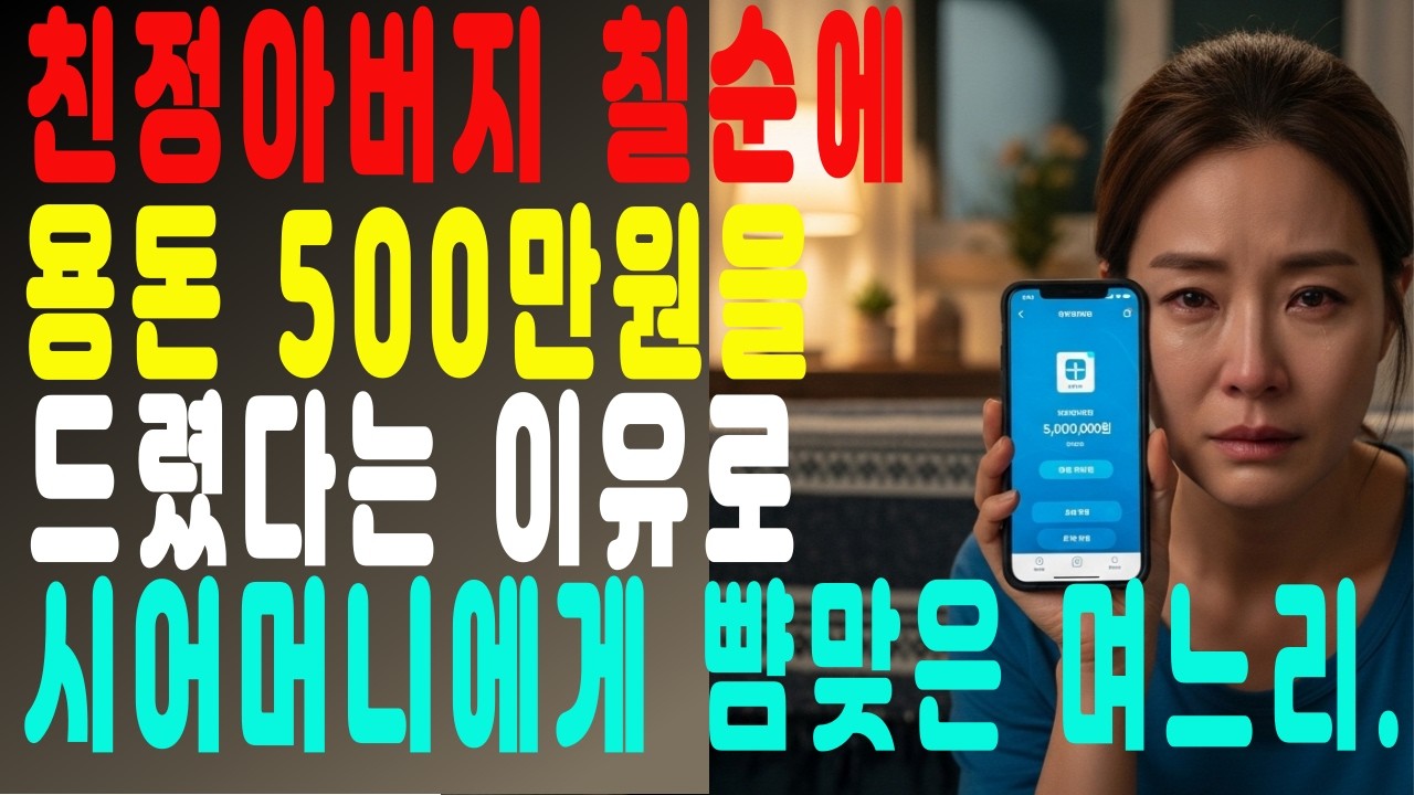 친정아버지 칠순 용돈 500만원 드렸더니 뺨 때린 시어머니, 다음 날 시댁 돈줄 끊었습니
