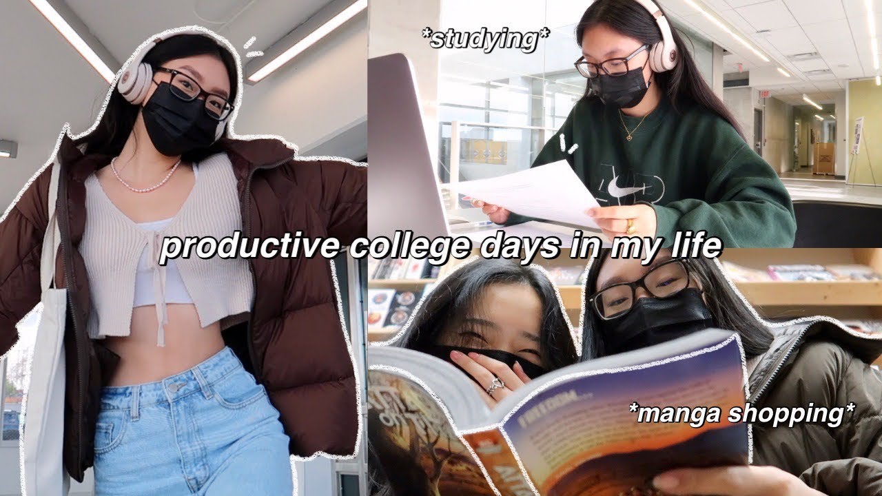 STUDY VLOG | productive days in my life as a college student | studying, friends & manga shopping 🍡