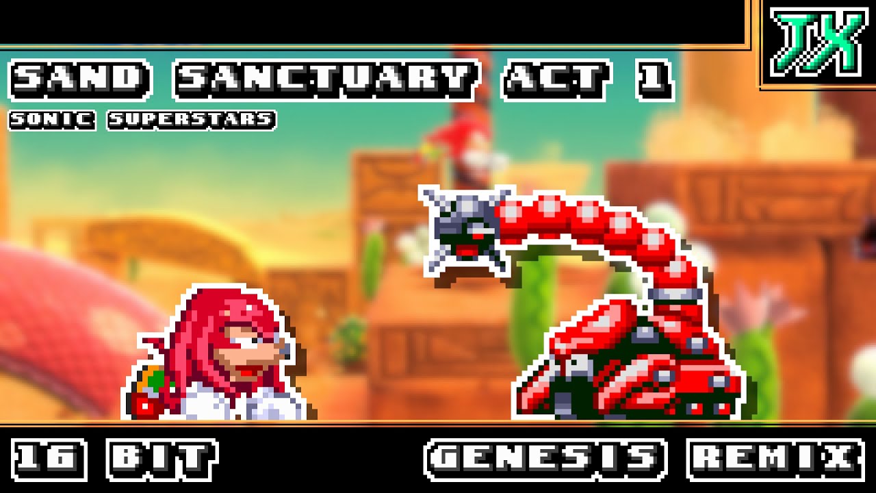 [16-Bit;Genesis]Sand Sanctuary Zone Act 1 - Sonic Superstars