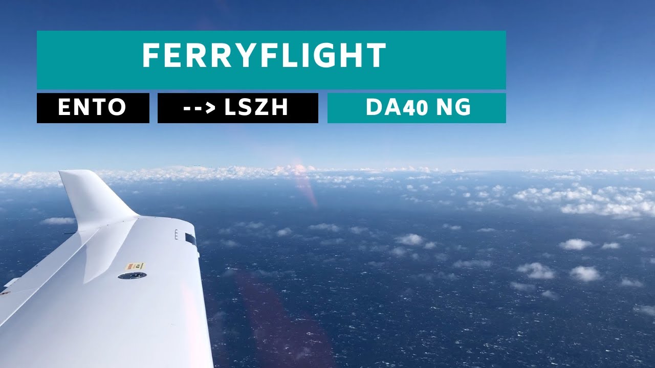 Ferryflight DA40NG from Norway to Switzerland