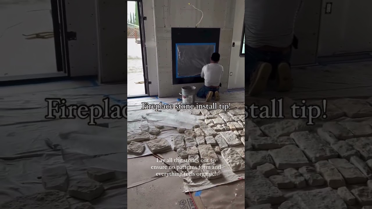 Pro tip: When installing stone lay all the pieces out to map how it'll go up on the wall!