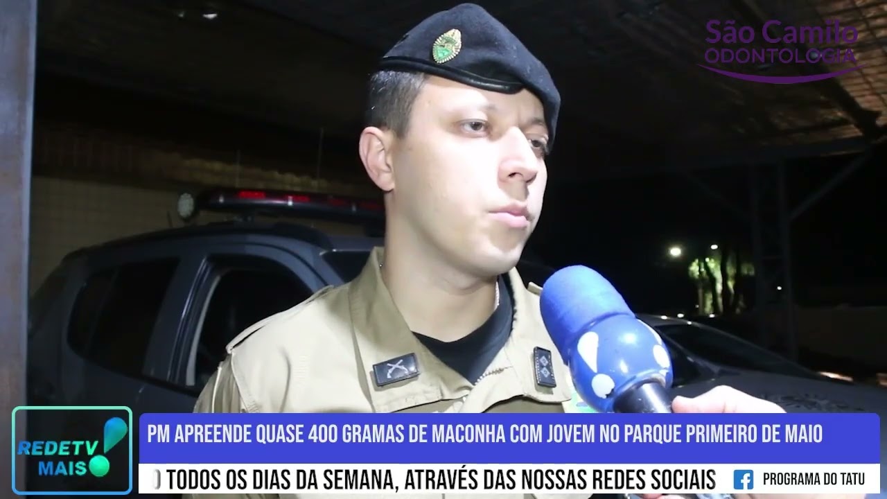 PM apreendem quase 400 gramas de maconha com jovem no parque primeiro de maio