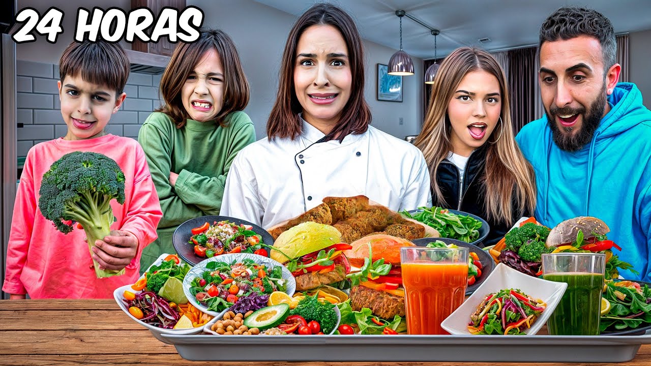 24 HORAS COMIENDO COMIDA VEGANA | Familia Amiguindy