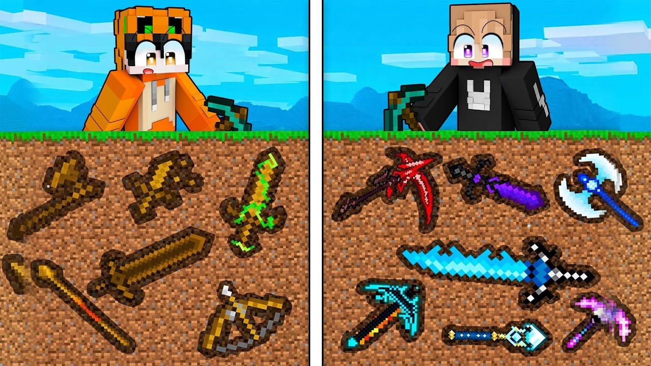 AKU MENEMUKAN SENJATA LEGENDARIS YANG TERKUBUR DI MINECRAFT!!