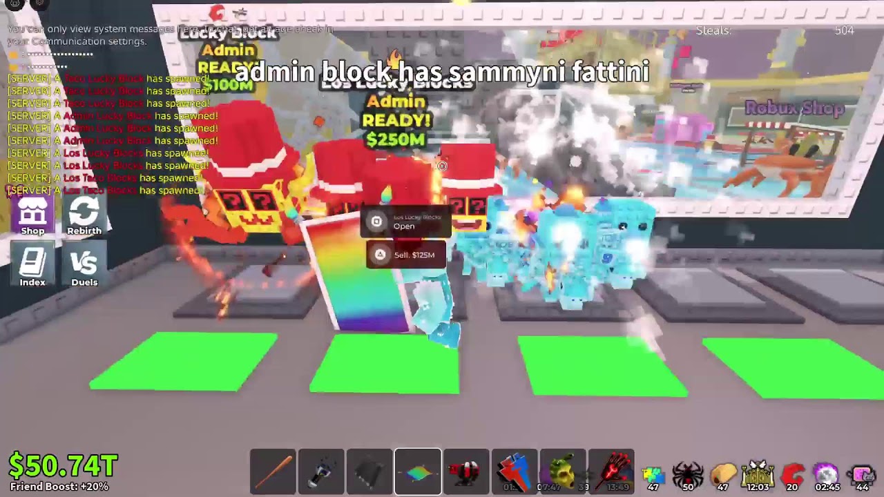 Steal a brainrot admin abuse