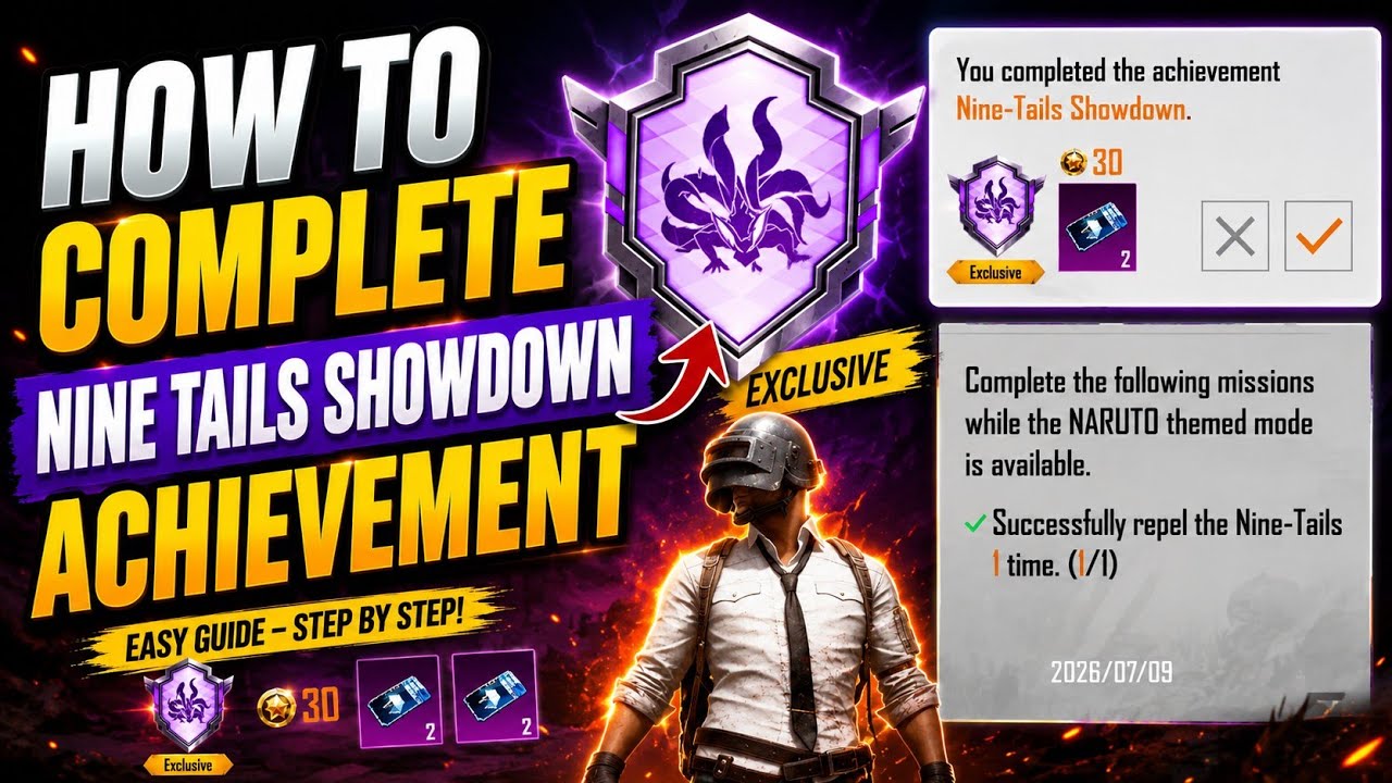 🔥 HOW TO COMPLETE NINE-TAILS SHOWDOWN ACHIEVEMENT (PUBG MOBILE GUIDE)