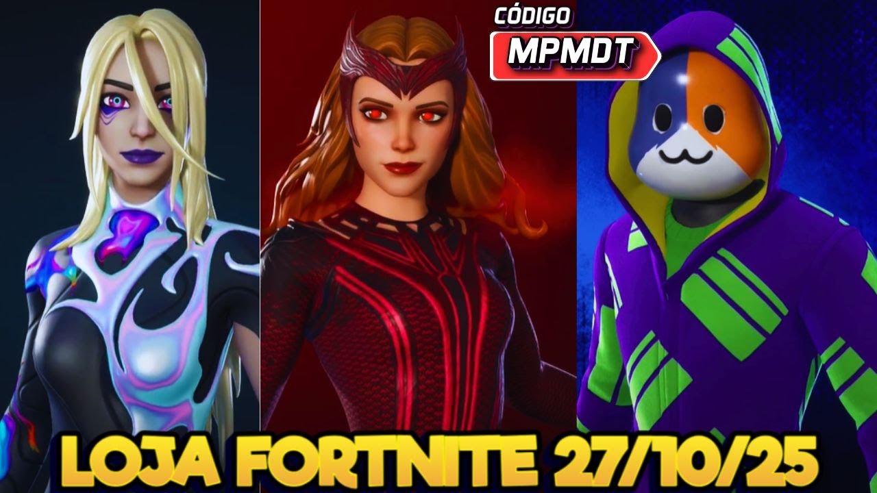 MARVEL, SKINS TRYHARD E NEGAN - LOJA FORTNITE 27/10/25 - LOJA FORTNITE DE HOJE - LOJA FORTNITE