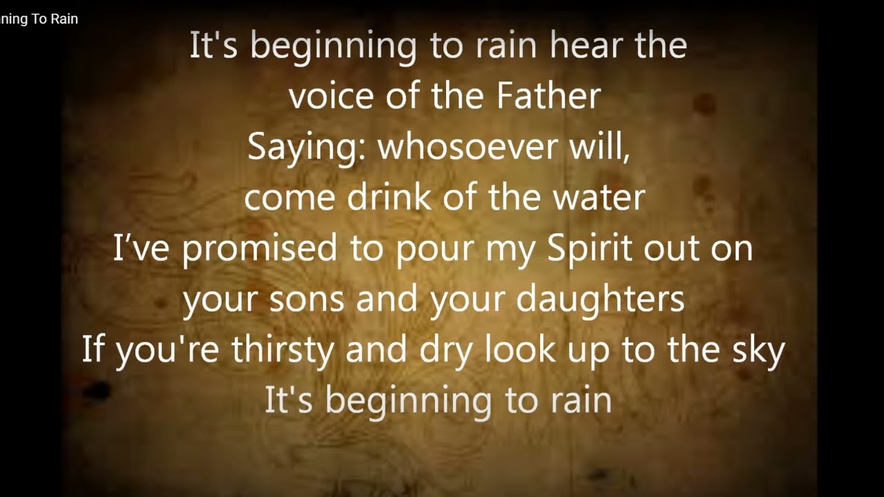 It's Beginning To Rain