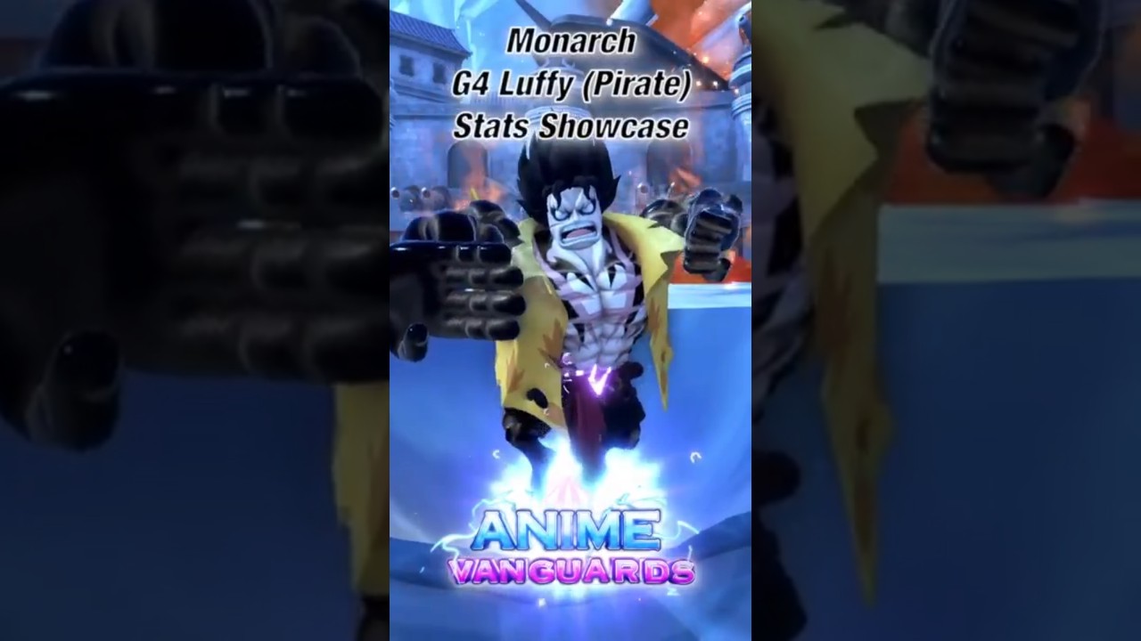 Статистика Луффи (пират) из Monarch G4 | Roblox | Anime Vanguards 