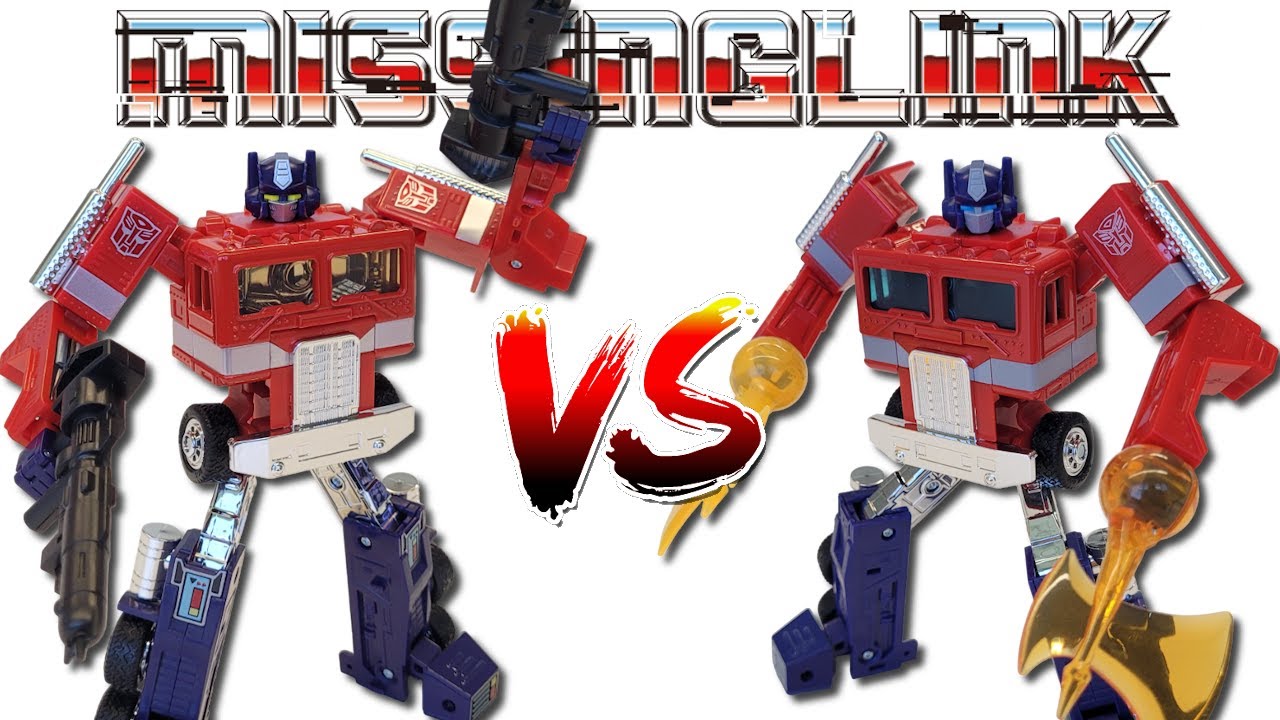 Unboxing and Comparison: Transformers Optimus Prime Missing Link C01 vs C02