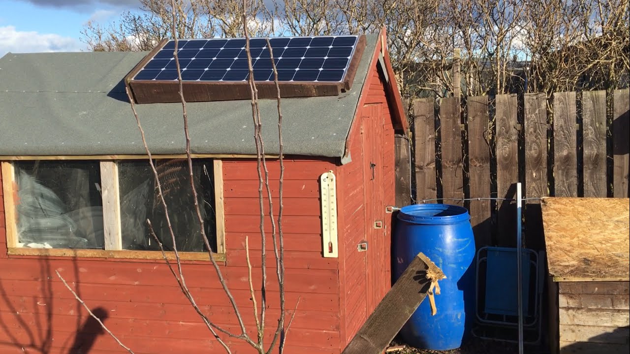 How to Install a 12 Volt Solar Panel on an Allotment Shed/Workshop
