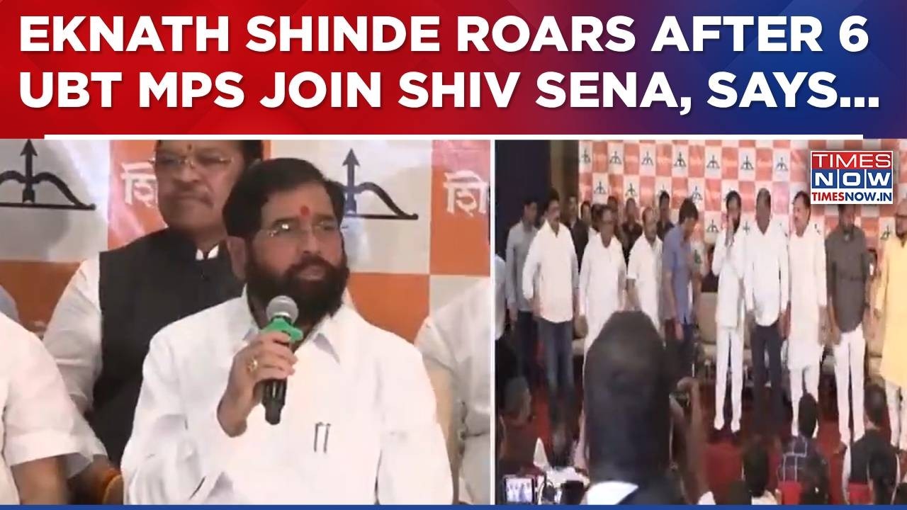 'This Is Balasaheb's...': Eknath Shinde Roars After 6 UBT MPs Join Shiv Sena; Slams Criticism| WATCH